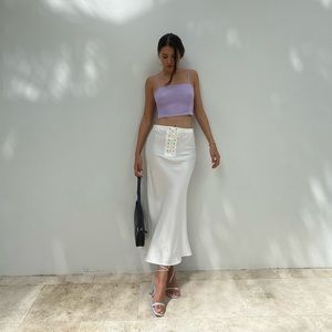 With jean white skirt worn a couple of times